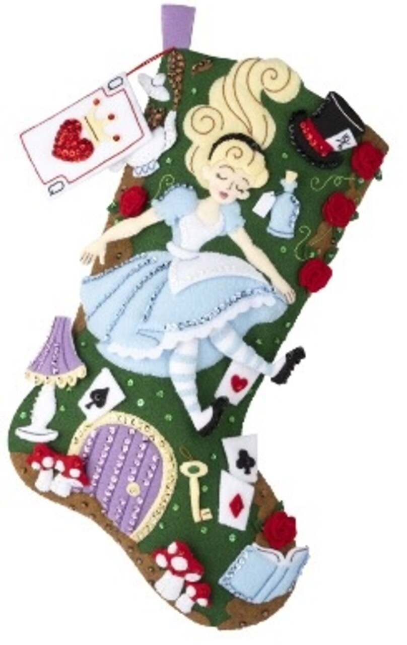 Bucilla Felt Stocking Applique Kit 18" Long-Christmas In Wonderland
